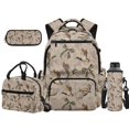 thumbnail image 1 of Pzuqiu Mallard Duck Camo Bow Backpack for Kids with Lunchbox 3rd Grade Elementary School Bag and Lunch Bag and Pencil Case and Water Bottle Holder for Girls 6-8 Cute Children Bookbag Set of 4, 1 of 7