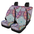 thumbnail image 1 of Pzuqiu Mandala Flower Car Seat Covers Full Set Front and Rear Seat Cover Set Easy to Install Breathable Stretchy Fit for Cars Truck, 1 of 10
