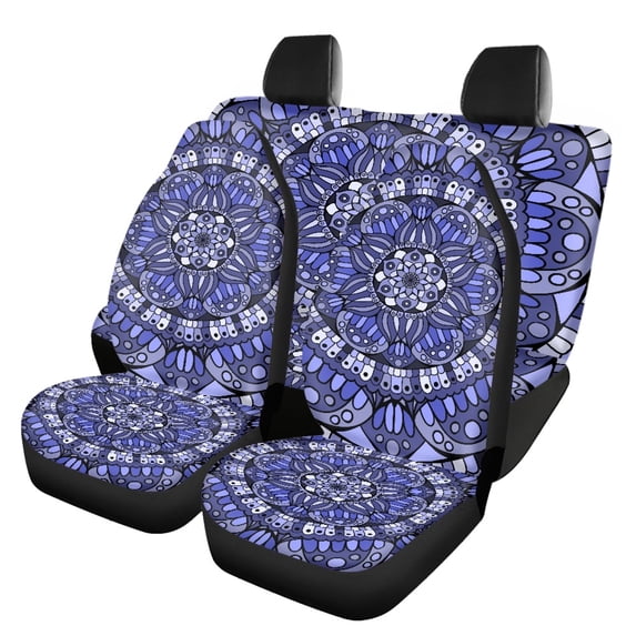Pzuqiu Mandala Print Car Seat Covers Non Slip, Durable, Suitable for SUV Seats, Fit for Cars