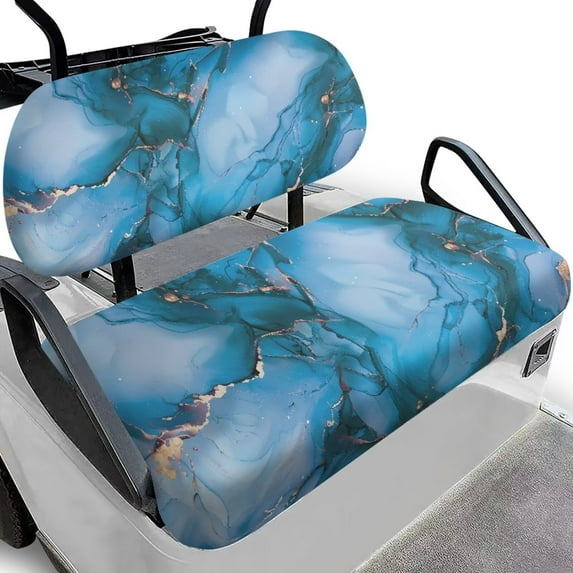 Pzuqiu Marble Print Golf Cart Seat Covers 2 Pack Lightweight Golf Blanket Golf Cart Accessories Seat Covers Keeps Seats Cool and Comfortable for EZGO TXT RXV Club Car DS