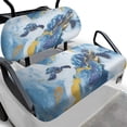 thumbnail image 1 of Pzuqiu Marble Style Sea Turtle Golf Cart Seat Covers Set - Breathable Stretch-Fit Polyester Covers | All-Weather Protection for EZGO, Club Car & Yamaha 2-Seater Carts, 1 of 9