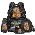 thumbnail image 1 of Pzuqiu Math Capybara Kids Backpack for School Boys 4 pcs Backpacks for Teens Backpack with Lunch Bag Pencil Case Water Bottle Holder Bookbags with Adjustable Shoulder Strap, 1 of 7