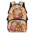 thumbnail image 1 of Pzuqiu Music Note Capybara 17 Inch Kids Backpack for Boys Girls Ages 6-14 Elementary Middle School Students Breathable Large Capacity Backpack for Kids 8-12 for Back to School, 1 of 7