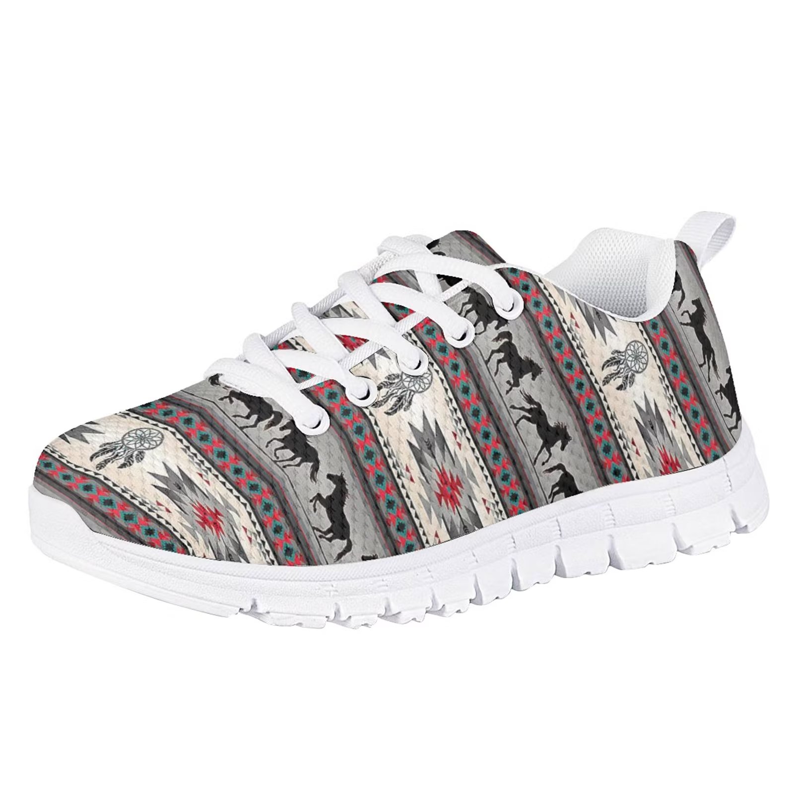 Pzuqiu Navajo Ethnic Aztec Horse Pattern Kids Sneakers Ultralight  Comfortable Shoes Summer Air Mesh Shoes for Girls Boys Size 11 - Walmart.com