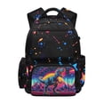 thumbnail image 1 of Pzuqiu Neon Galaxy Dragon 17 Inch School Backpack Large Capacity Breathable Soft Padded Kids Bookbag for Boys Girls Lightweight Casual Daypack for School Travel 8-14 Years, 1 of 7