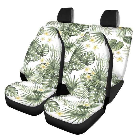 Pzuqiu Palm tree Car Seat Covers Set Full Set, Suitable for Auto Seats Sedan Seats Van Seats, Seat Covers for Cars for Trucks most Cars