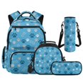 thumbnail image 1 of Pzuqiu Paw Print 4-Piece Girls Backpack Set - 17 Inch Large Capacity Schoolbag with Insulated Lunch Box Pencil Case Water Bottle Holder Bookbag for Girls 10-12 Elementary Middle School, 1 of 7
