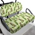 thumbnail image 1 of Pzuqiu Pickle & Pickle Jar Print Golf Cart Seat Cover Set - Breathable Stretchable Polyester - Universal Fit for 2-Seater Carts, Golf Lovers Gift, 1 of 9