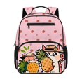 thumbnail image 1 of Pzuqiu Pineapple Axolotl Lightweight Toddler Girls Backpack with Water Bottle Holder Toddler Book Bag With Front Pocket Comfortable Lightweight School Shoulder Bag for Preschool, 1 of 7