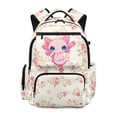 thumbnail image 1 of Pzuqiu Pink Axolotl Floral School Backpack for Teens 17 Inch Soft Padded Breathable Straps Lightweight Casual Bookbag Multi Pockets for Girls Primary Middle School Daily Use, 1 of 7