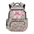 thumbnail image 1 of Pzuqiu Pink Bow Camo Backpack for Teen Girls 17 Inch Large Capacity School Bookbags with Adjustable Shoulder Strap Lightweight Portable School Bags for Students Ages 6-12, 1 of 7
