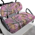 thumbnail image 1 of Pzuqiu Pink Camo Tree 2 Piece Golf Cart Seat Cover Set | Breathable Washable Protective Accessory for Women Golf Lovers, 1 of 10