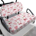 thumbnail image 1 of Pzuqiu Pink Cherry Heart Bow 2-Piece Golf Cart Seat Covers | Breathable Washable Universal Set for Golf Cart Accessories, 1 of 10