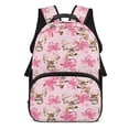 thumbnail image 1 of Pzuqiu Pink Deer Bow Kids Backpack for Boys Girls Ages 6-14 Adjustable Straps Large Capacity 17 Inch Elementary School Backpacks for Kindergarten Middle School Back to School, 1 of 7