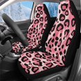 thumbnail image 1 of Pzuqiu Pink Leopard Print Car Seat Covers Soft Comfortable 2 Pcs Car Seat Protector Front Seats Only All-Season Protection Anti-Slip Automotive Interior Accessories Fit for Cars Sedan SUV, 1 of 7