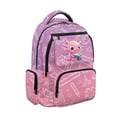 thumbnail image 1 of Pzuqiu Pink Study Axolotl Schoolbag for Girls 17 Inch Kids Backpacks Large Capacity College Students Backpacks Breathable Shoulder Bookbag with Adjustable Padded Straps Age 6-18, 1 of 7