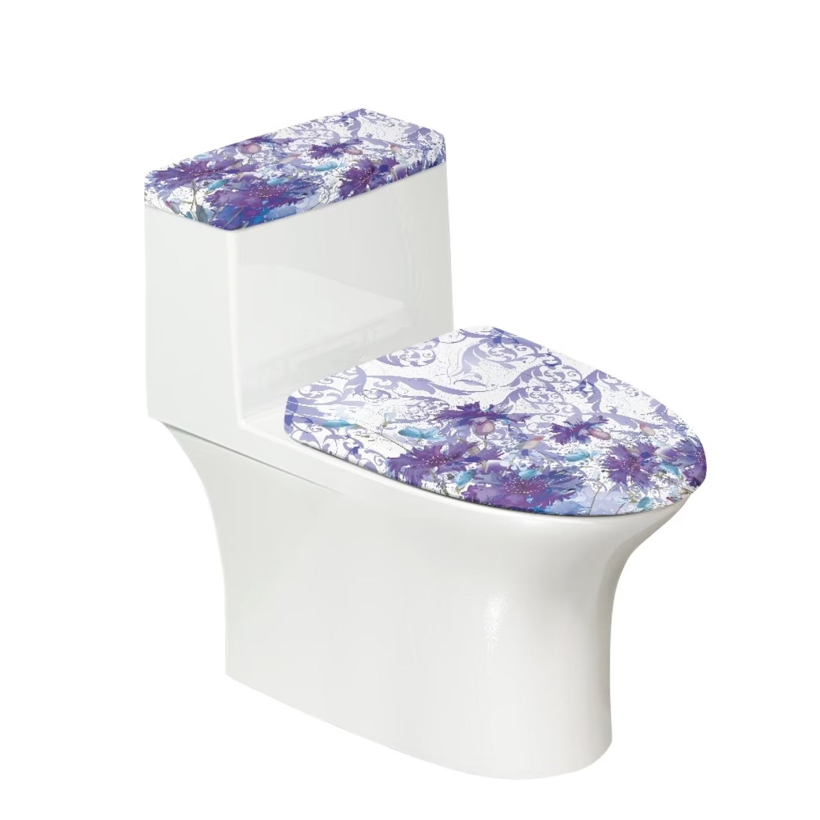 Pzuqiu Practical Toilet Cover Seat Bathroom Elongated Lids Tank Covers