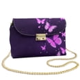 thumbnail image 1 of Pzuqiu Purple Butterfly Crossbody Leather Bags for Women Exquisite Lightness Quilted Leather Mini Crossbody Purse with Chain Strap Soft Casual Vintage Compact Gifts for Women, 1 of 7