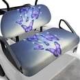 thumbnail image 1 of Pzuqiu Purple Butterfly Pattern Golf Cart Seat Covers and Backrest Cover Breathable, Easy to Install Golf Cart Accessories Fit for Ezgo, 1 of 10