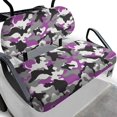 thumbnail image 1 of Pzuqiu Purple Camo 2-Piece Golf Cart Seat Covers Set - Breathable Washable Protection for Most 2-Seater Golf Carts, 1 of 10