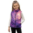thumbnail image 1 of Pzuqiu Purple Dragon Kids Outerwear Vest Casual Soft Winter Lightweight Sleeveless Fleece Jacket with Pocket Stretchy Full Zip Fall Outfits Fashion Clothing for Girls Size 11-12, 1 of 7