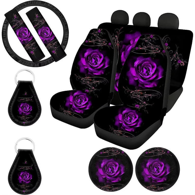 Car Coaster, Car Accessories for Her, Pink Black Paisley Auto