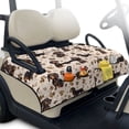 thumbnail image 1 of Pzuqiu Quilted Golf Cart Seat Covers Foldable Polyester, Compatible with Outdoor Golf Course, for EZGO Yamaha Club Car, Dachshund Paw Prints, 1 of 9