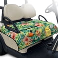 thumbnail image 1 of Pzuqiu Quilted Golf Seat Covers, Compatible with Golf Cart, Suitable for Yamaha Foldable, Tropical Floral Pattern, 1 of 8