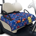 thumbnail image 1 of Pzuqiu Quilted USA Patriotic Golf Cart Seat Cover | 2-Person Universal Fit | 4 Storage Pockets Non Slip Protector for Golfers, 1 of 9