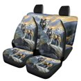 thumbnail image 1 of Pzuqiu Rainbow Heart Car Seat Covers 3 PCS, Car Seat Covers Full Set Polyester Fabric Breathable Full Surround for most Cars Truck Sedans, 1 of 10