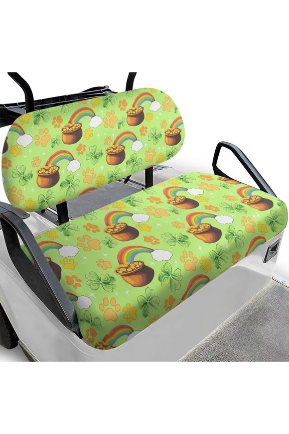 Rainbow Paw Print Golf Cart Seat Covers Washable, for Golf Cart Seats, Golf Cart Accessories, Compatible with Club Cart Club Car Precedent