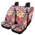 thumbnail image 1 of Pzuqiu Red Floral Car Seat Covers Lightweight Car Seat Covers Full Set Easy to Install Easy Installation Car Seat Cushion Fit for Trucks Cars, 1 of 10