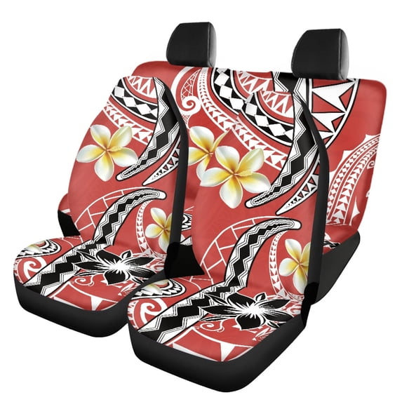 Pzuqiu Red Floral Car Seat Covers Lightweight Car Seat Covers Full Set Easy to Install Easy Installation Car Seat Cushion Fit for Trucks Cars
