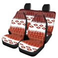 thumbnail image 1 of Pzuqiu Red Geometric Pattern Washable Car Seat Covers Set, Light Trendy Accessories Fit for most Cars, 1 of 5