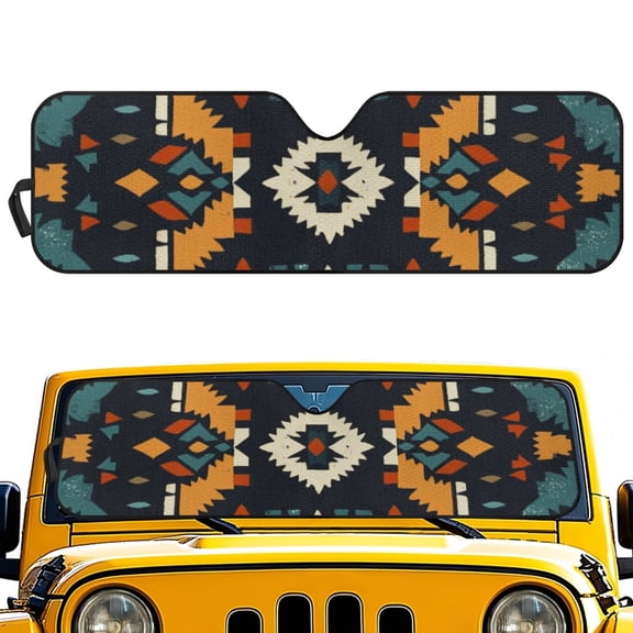 Pzuqiu Resist Wrinkle Deformation Car Windshield Sun Shade for Beach Off-road Interior Auto, Keep Vehicle Cool Protect Car Interior Off-Road Vehicle Sun Shield