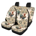 thumbnail image 1 of Pzuqiu Rooster Mandala Pattern Car Seat Covers 3 Pack Front and Rear Seat Cover Set Lightweight Accessories Suitable for Cars Sedans, 1 of 10