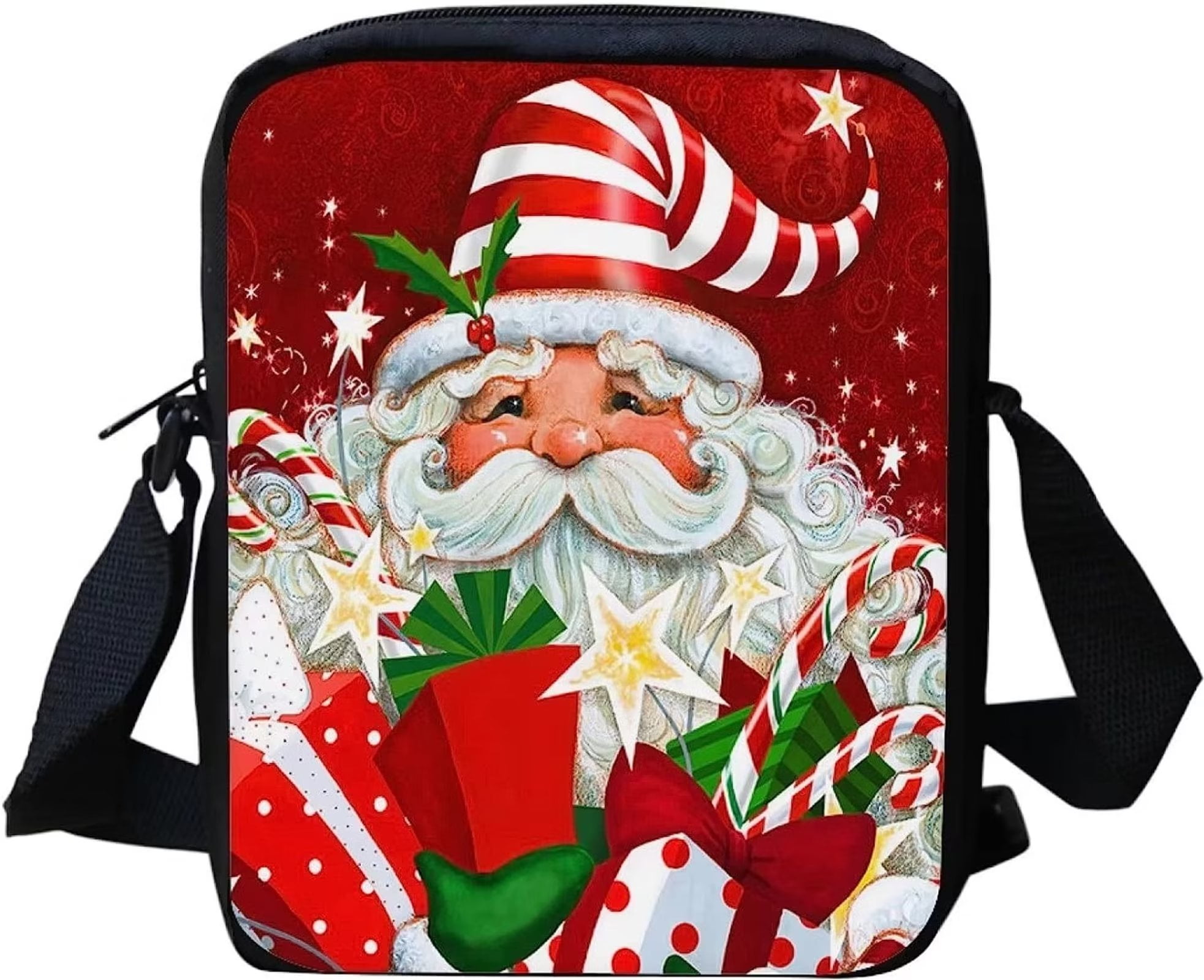 Amazon.com | Snilety Christmas Santa Claus Printed Mini Messenger Bag for  Women Girls Small Shoulder Bags Travel Crossbody Bags Cell Phone Purse  Wallet Red | Messenger Bags