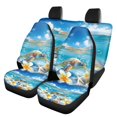 thumbnail image 1 of Pzuqiu Sea Turtle Floral Print Car Seat Covers Protect Car Seat Covers Full Set Breathable 3 PCS Front and Rear Seat Cover Set Fit for SUV Cars, 1 of 10