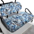 thumbnail image 1 of Pzuqiu Shark Camo Golf Cart Seat Cover Set - Breathable Stretchable Polyester Protector, All-Weather Universal Fit for EZGO, Club Car & Yamaha, 1 of 10