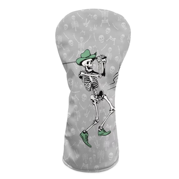 Pzuqiu Skull Golf Club Head Covers Funny Driver Headcover Protect Your Clubs Portable Universal Golf Accessories for Men Women Golf Enthusiast