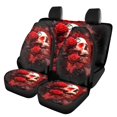 thumbnail image 1 of Pzuqiu Skull Rose Full Set Seat Covers for Cars Easy to Install Car Seat Covers Soft 3 PCS Front and Rear Seat Cover Set Fit for most Cars Sedans, 1 of 10
