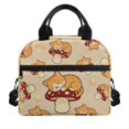 thumbnail image 1 of Pzuqiu Sleeping Cat Mushroom Insulated Lunch Tote Bag, Large Capacity Reusable Leakproof Lunch Cooler Bag with Adjustable Shoulder Strap for School Work Outdoor Picnic, 1 of 7
