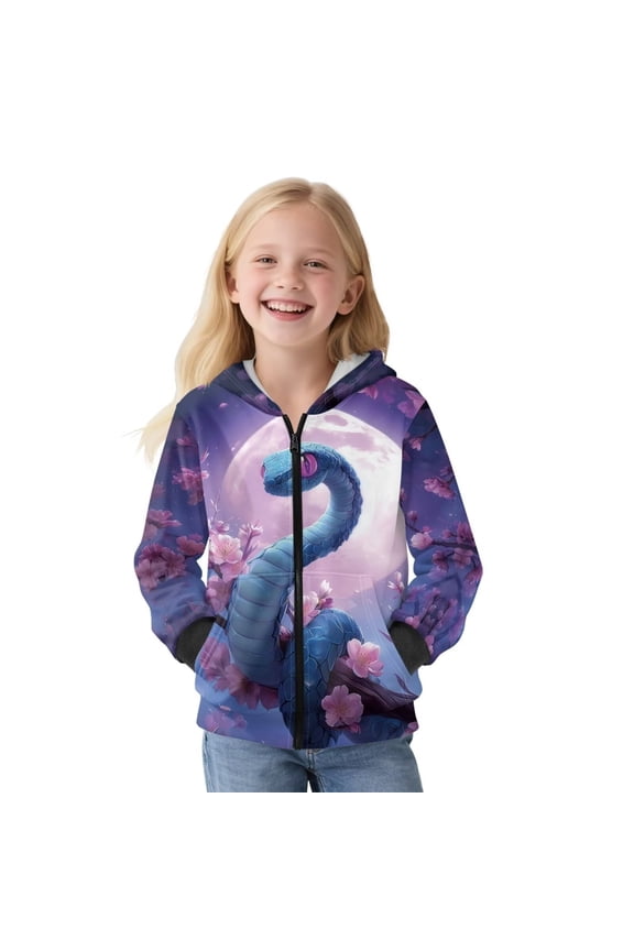 Snake Hoodies for Kids 8-10 Warm Fleece Zip-Up Hoodie Sweatshirts Soft Children's Long Sleeve Sweatshirt Toddlers' Pullover Hoodie Sweatshirt for Teens Girls Boys Kids