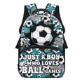 thumbnail image 1 of Pzuqiu Soccer School Backpack for Girls Kids Large Capacity Book Bag for Kindergarten Elementary Middle School Children's School Bag Rucksack with Water Bottle Pocket, 1 of 7