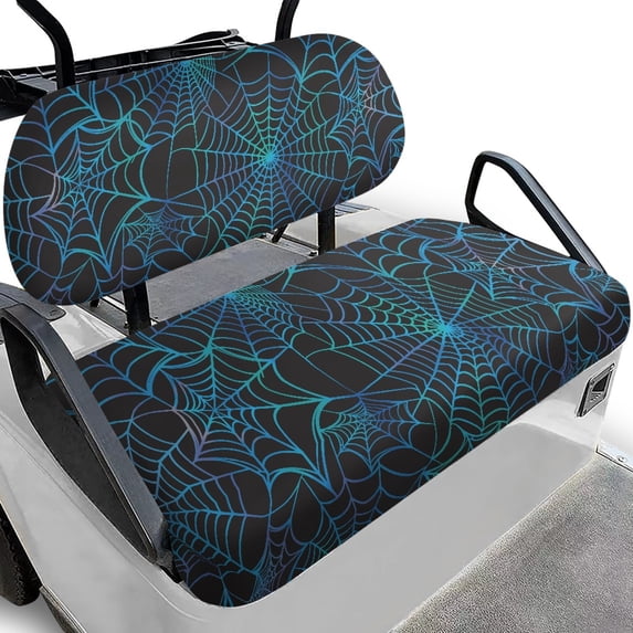 Pzuqiu Spider Web Design Golf Cart Seat Covers Comfortable, for Outdoors, Golf Cart Seat Covers Kit, Compatible with Ezgo 2 Passenger Carts