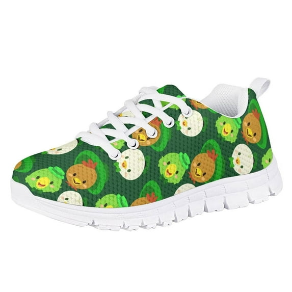 Pzuqiu St. Patrick's Day Shoes for Kids Green Hat Tennis Shoes Girls Size 11.5 Lightweight Athletic School Shoes Lace Up Breathable Sneakers Outdoor
