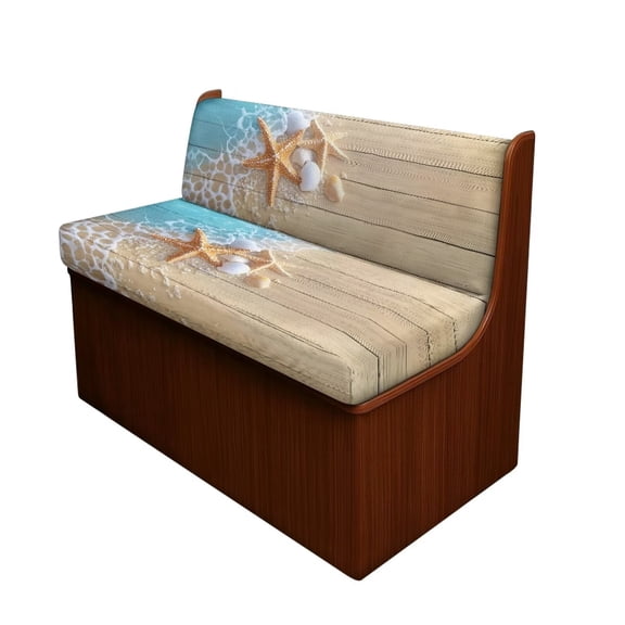 Pzuqiu Stretch RV Sofa Seat Slipcovers Easy to Install Starfish Shell Print RV Dinette Cushion Elastic Covers Slipcovers Stretchable Camper Accessories for Inside