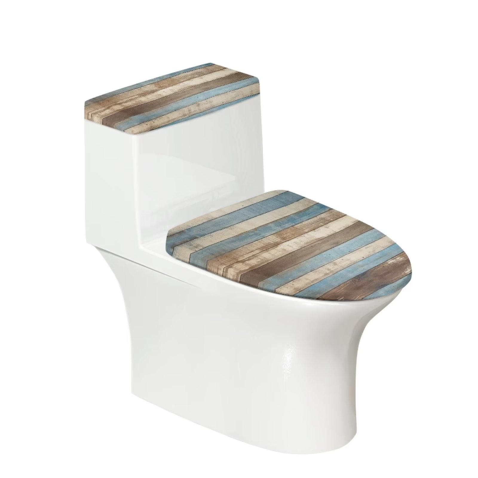 Pzuqiu Stretch Toilet Lid & Tank Covers Colorful Board Print Toilet Lid
