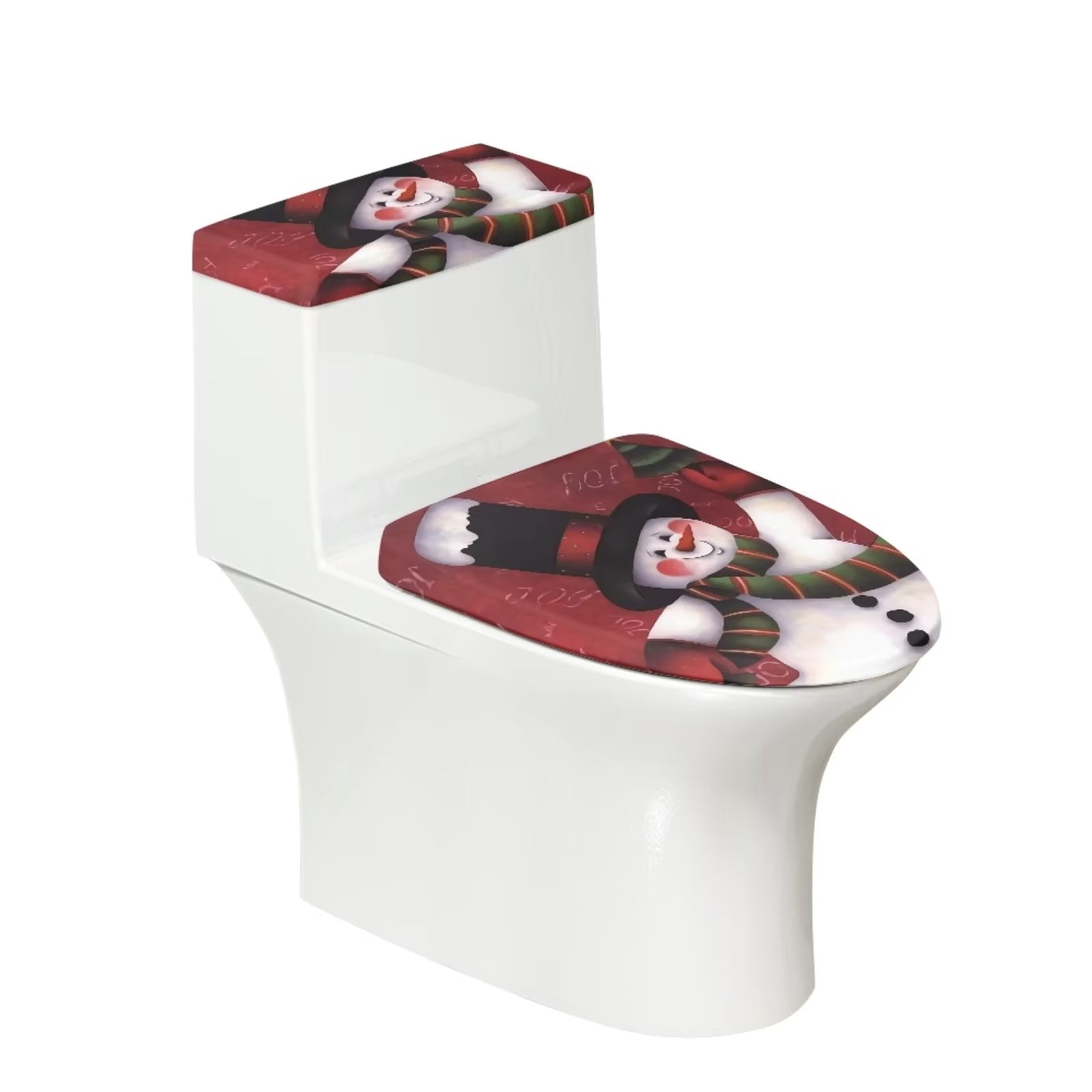 Pzuqiu Stretchable Toilet Seat Lid and Tank Covers for Bathroom Stain