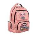 thumbnail image 1 of Pzuqiu Study Axolotl Kids Backpack for Girls 17 Inches Large Capacity Schoolbag with Adjustable Padded Straps Laptop Daypack Comfortable Shoulder Bookbag Ages 6-12 Back to School, 1 of 7